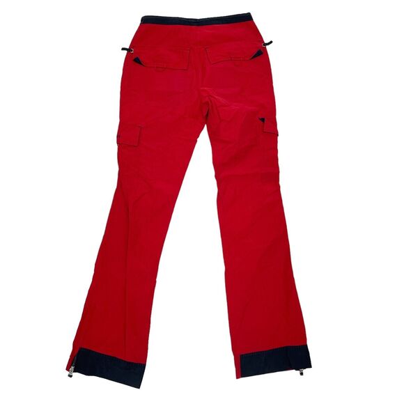 Vintage Abercrombie Pants Boys Size 16 Red Cargo Ankle Zip Straight Leg Y2K - Picture 2 of 10